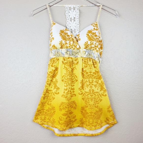Tops - Y2K Lace Floral Crochet Halter Top Blouse Boho S